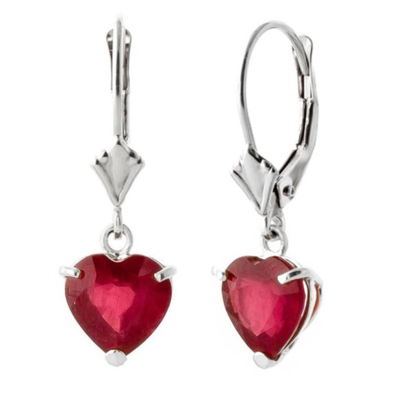 14k Gold Earring with Rubies - Picture 2 of 7